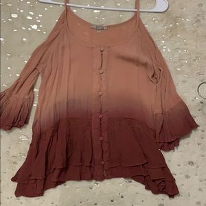 Gimmicks pink cold shoulder top